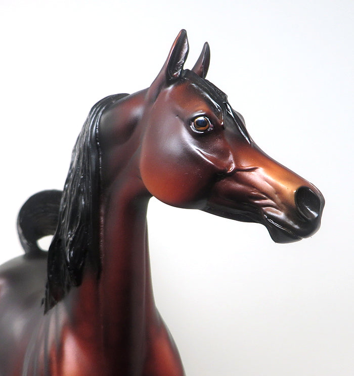 SUGAR SHACK - OOAK DAPPLE BAY ARABIAN MODEL HORSE - 2/11