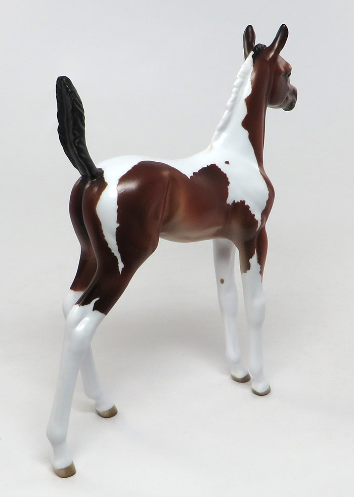 ZOE-OOAK BAY PAINT FOAL MODEL HORSE 8/15