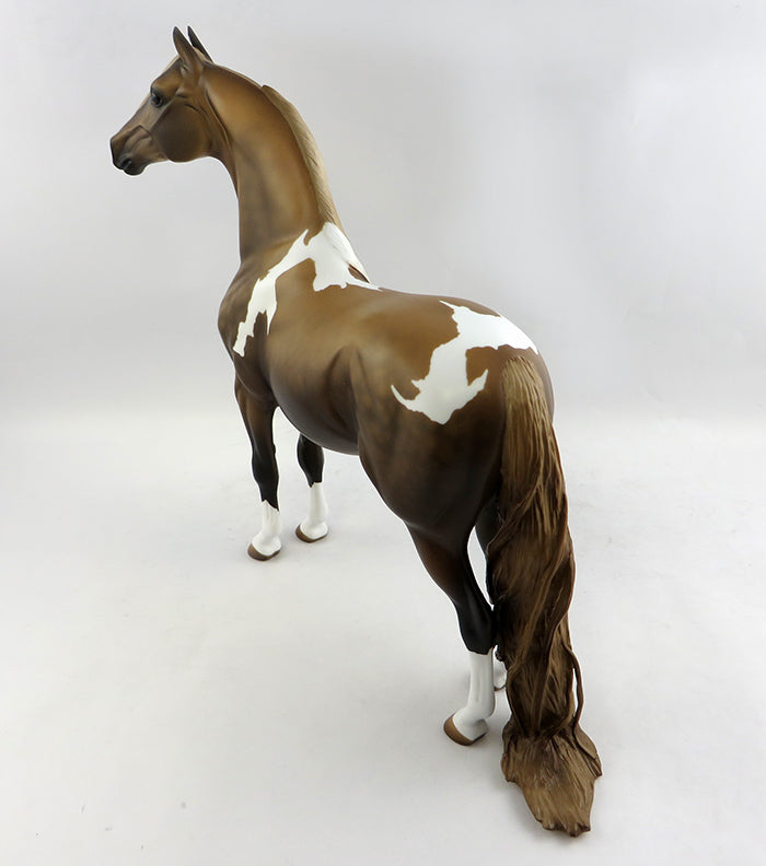 STILETTO-OOAK DAPPLE CHESTNUT PAINT MORGAN MODEL HORSE 1/19