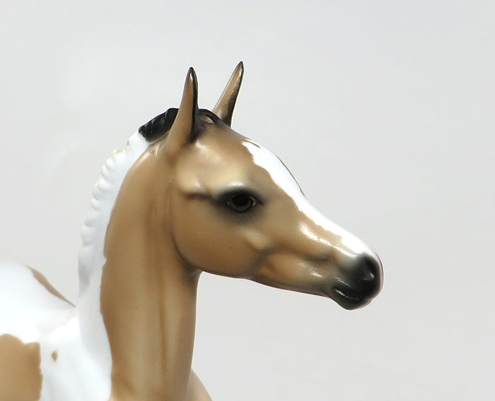 ZELDA-OOAK BUCKSKIN PAINT FOAL MODEL HORSE 8/15