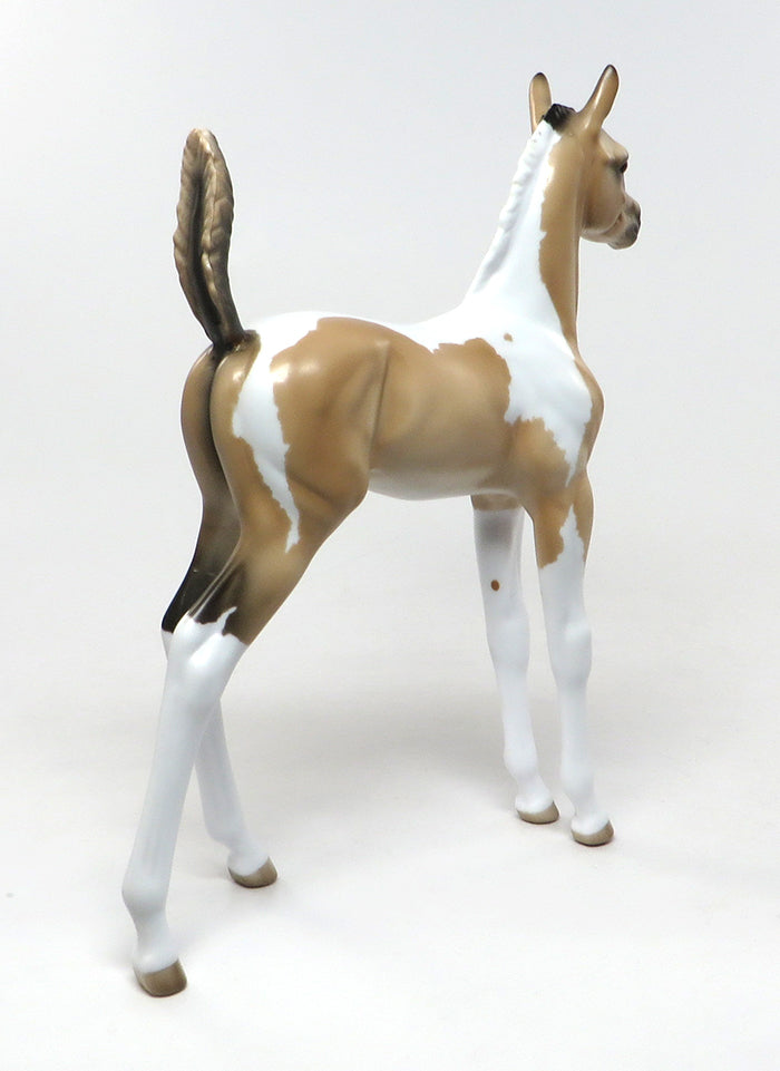 ZELDA-OOAK BUCKSKIN PAINT FOAL MODEL HORSE 8/15