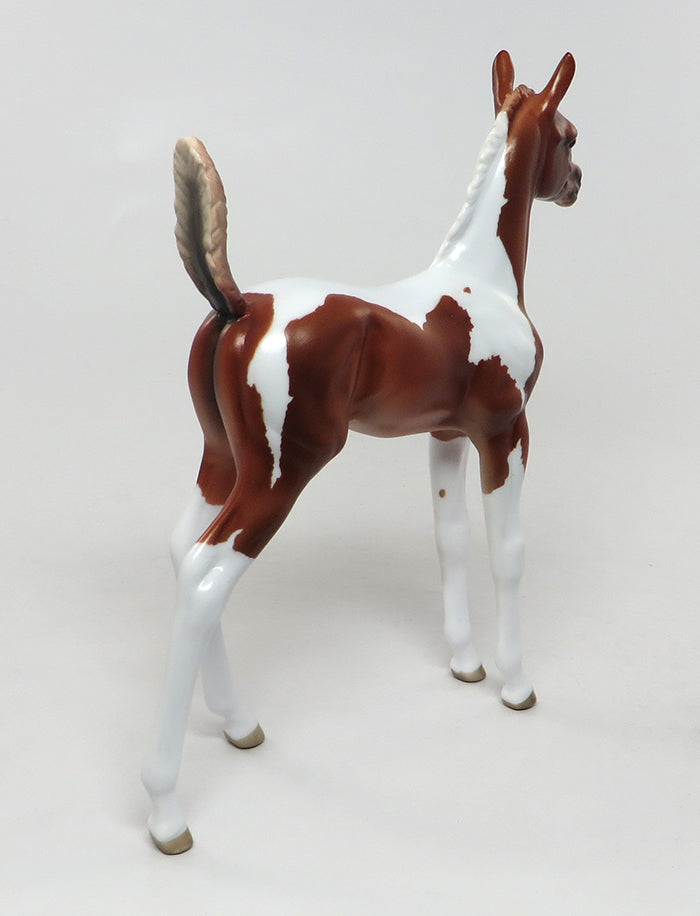 ZARA-OOAK CHESTNUT PAINT FOAL MODEL HORSE 8/15