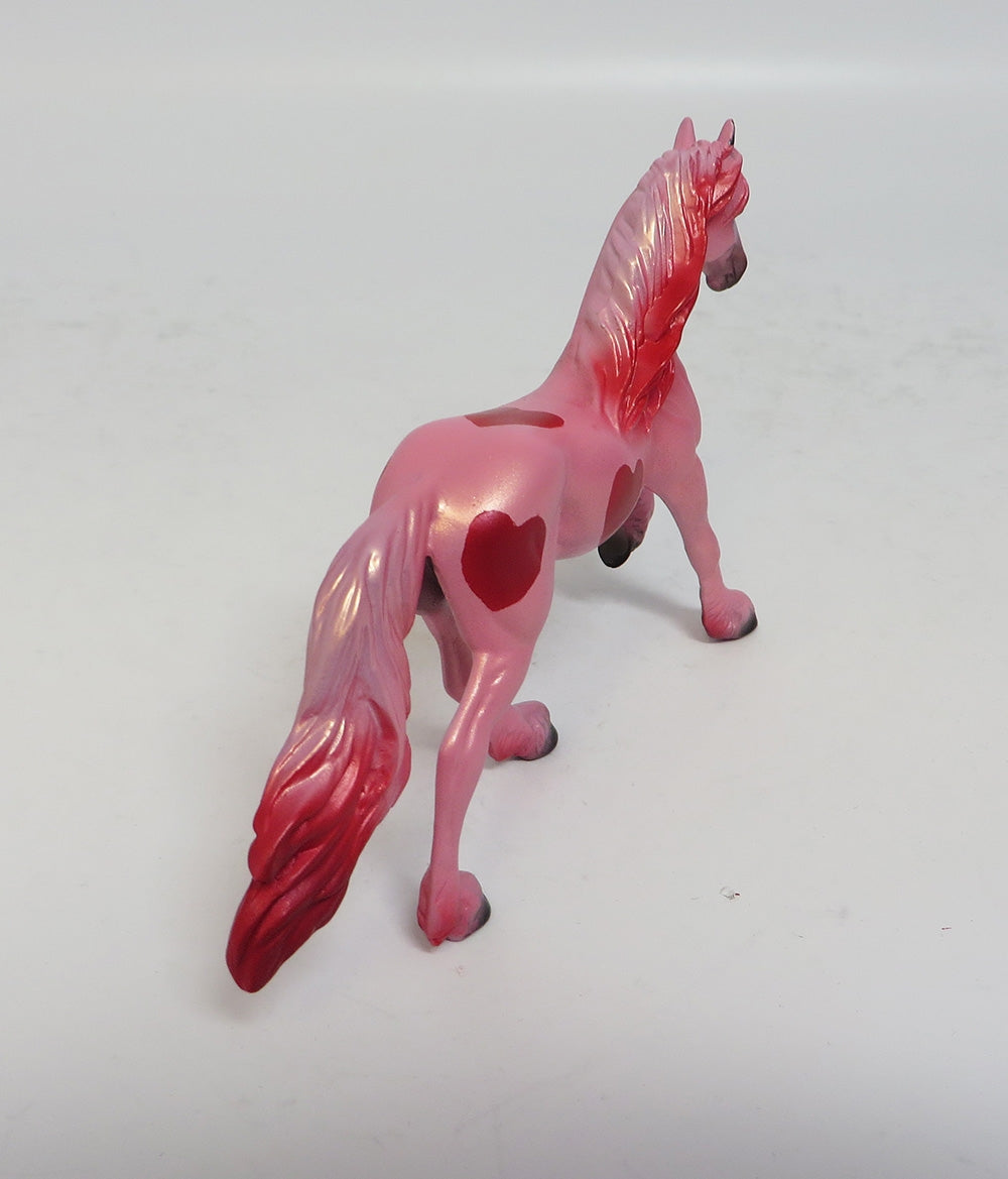 LOVELLA-OOAK VALENTINE DECOATOR FREISIAN CHIP MODEL HORSE BY JAS 1/12/18