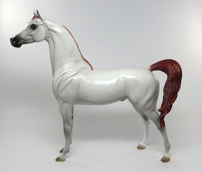 RABBANI &quot;Divine&quot;-OOAK CHESTNUT GOING GREY ARABIAN MODEL HORSE 8/11