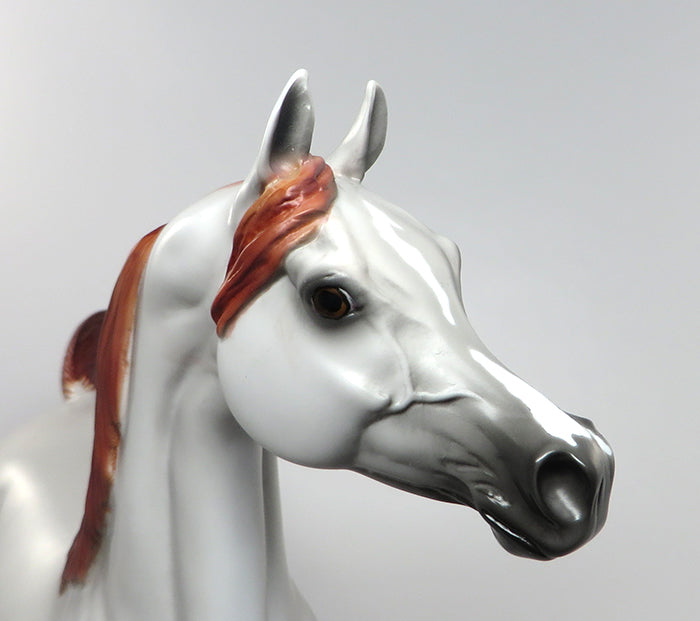 RABBANI &quot;Divine&quot;-OOAK CHESTNUT GOING GREY ARABIAN MODEL HORSE 8/11
