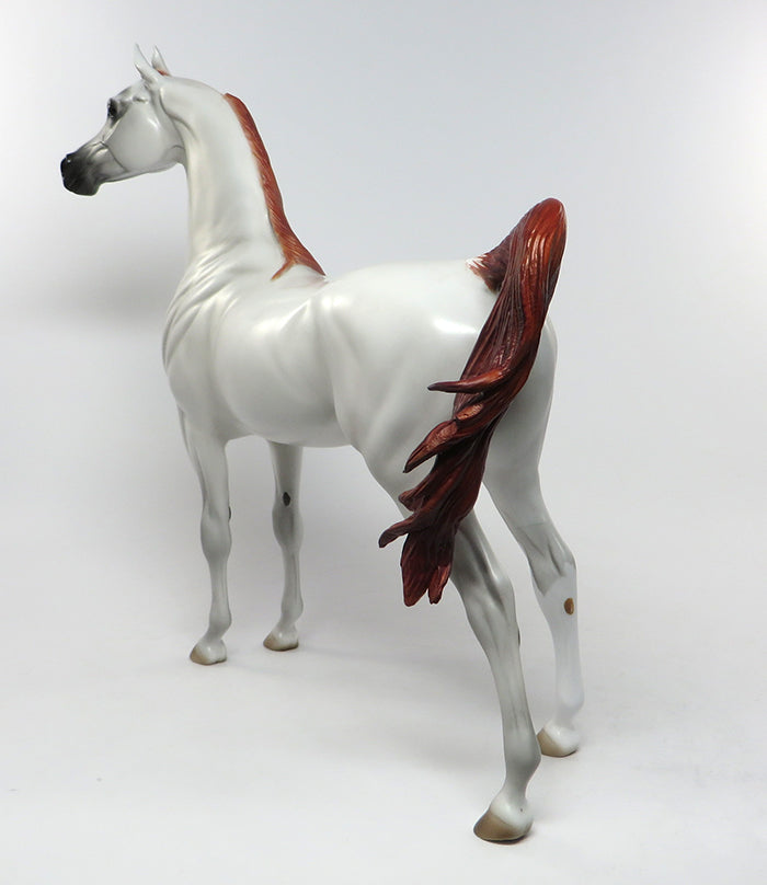 RABBANI &quot;Divine&quot;-OOAK CHESTNUT GOING GREY ARABIAN MODEL HORSE 8/11