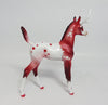 VALENTINA-OOAK RED HEART VALENTINE DECORATOR ARABIAN FOAL MODEL HORSE BY DAWN QUICK 1/12/18