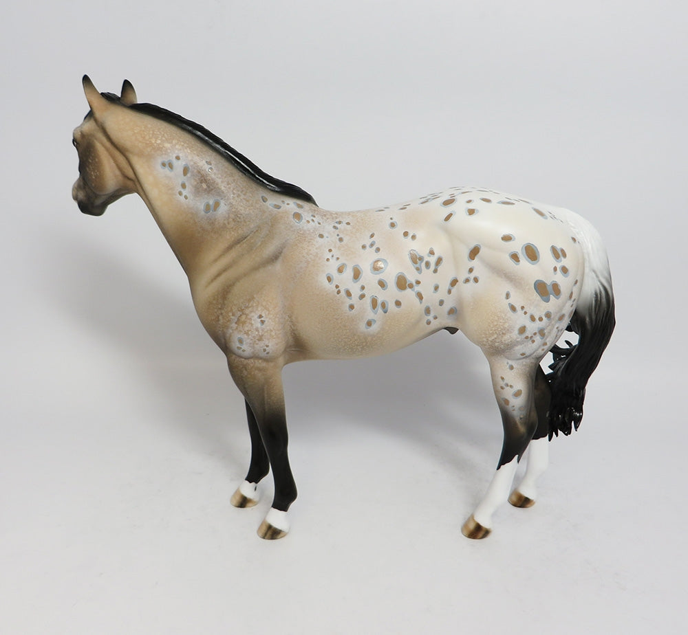 GOAL LINE-OOAK LEOPARD BUCKSKIN APPALOOSA ISH MODEL HORSE SUPER BOWL SALE 2018