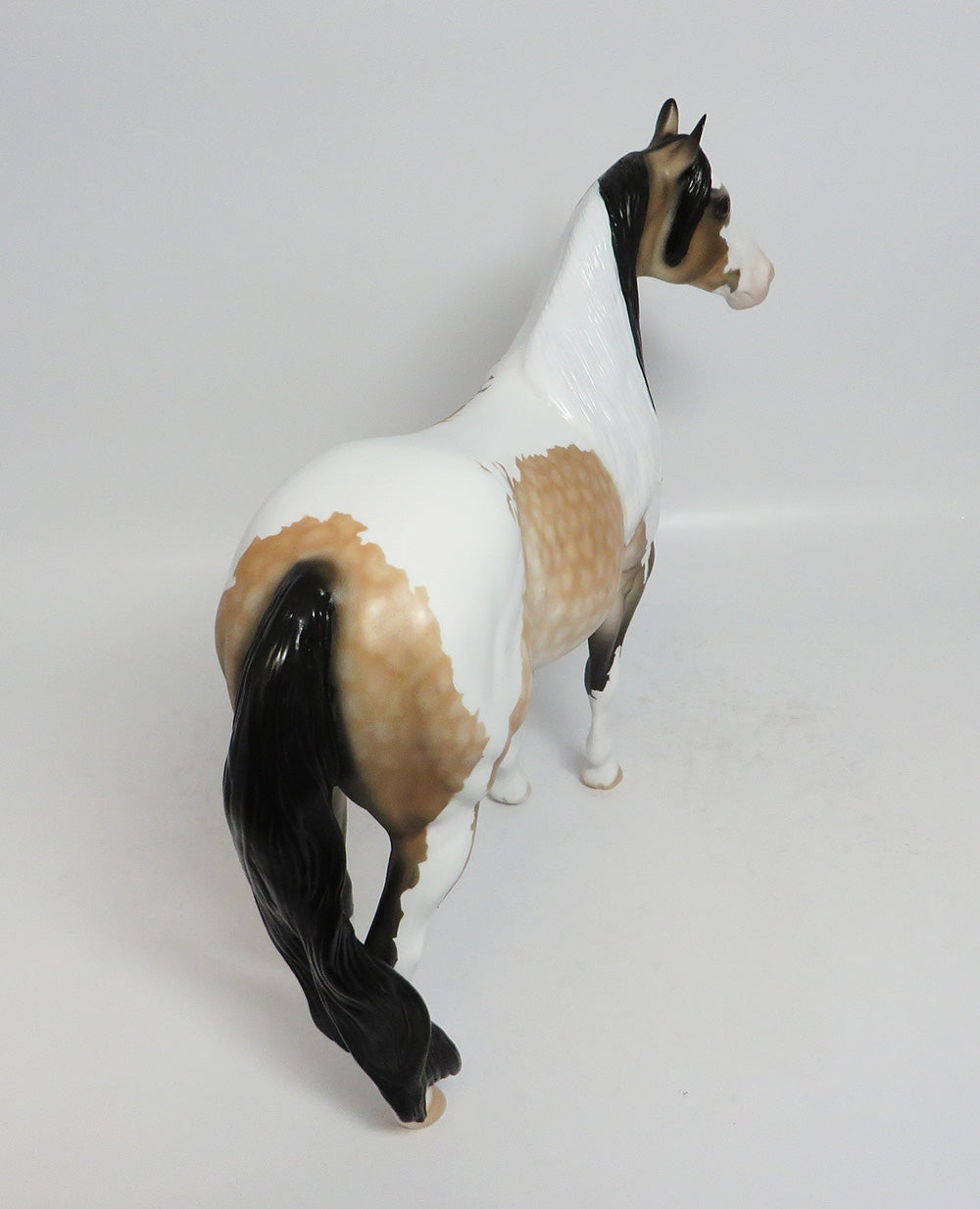 MAID MARION - OOAK DAPPLE BUCKSKIN PINTO ISH MODEL HORSE BY DAWN QUICK EA 2018