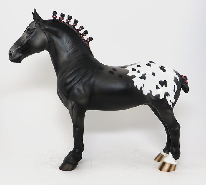 WAHOO - OOAK BLACK &amp; WHITE APPALOOSA STANDING DRAFTER - 10/23