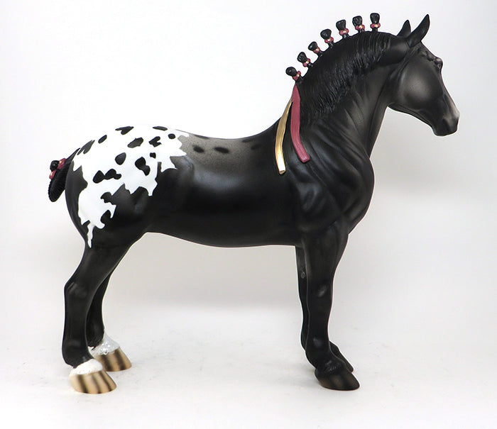 WAHOO - OOAK BLACK &amp; WHITE APPALOOSA STANDING DRAFTER - 10/23