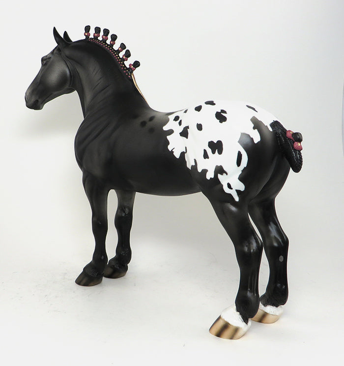 WAHOO - OOAK BLACK &amp; WHITE APPALOOSA STANDING DRAFTER - 10/23