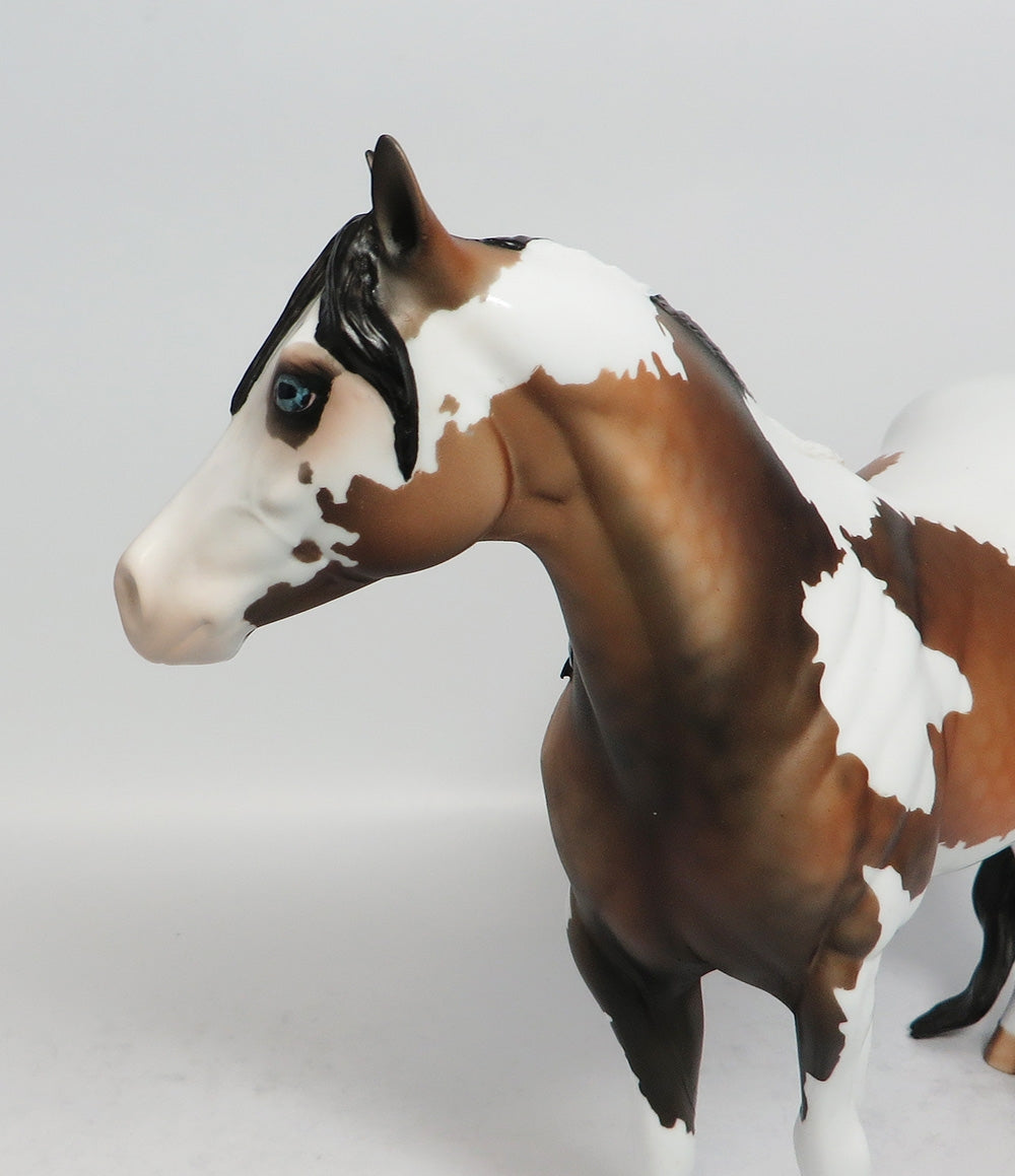 GOING TO DISNEY - OOAK DAPPLE BUCKSKIN PINTO ISH MODEL HORSE BY DAWN