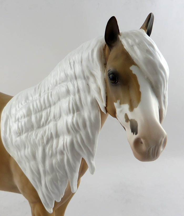 CHEX MIX-OOAK DAPPLE PALOMINO ISH MODEL HORSE BY DAWN QUICK 1/13