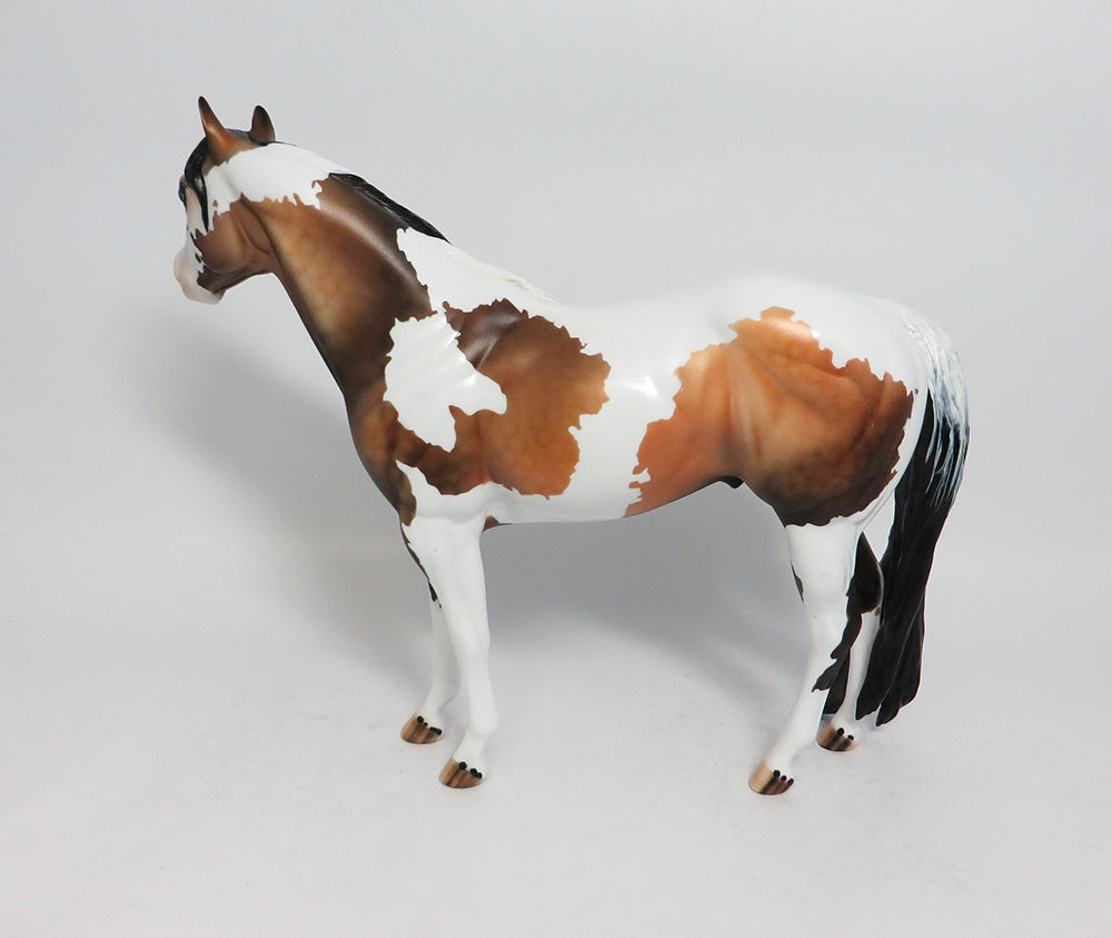 GOING TO DISNEY - OOAK DAPPLE BUCKSKIN PINTO ISH MODEL HORSE BY DAWN