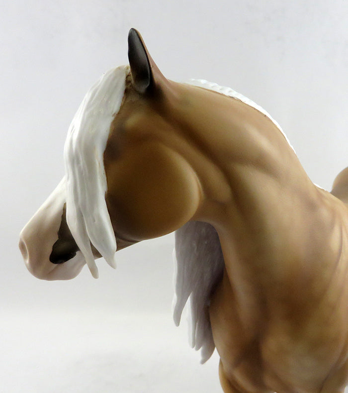 CHEX MIX-OOAK DAPPLE PALOMINO ISH MODEL HORSE BY DAWN QUICK 1/13