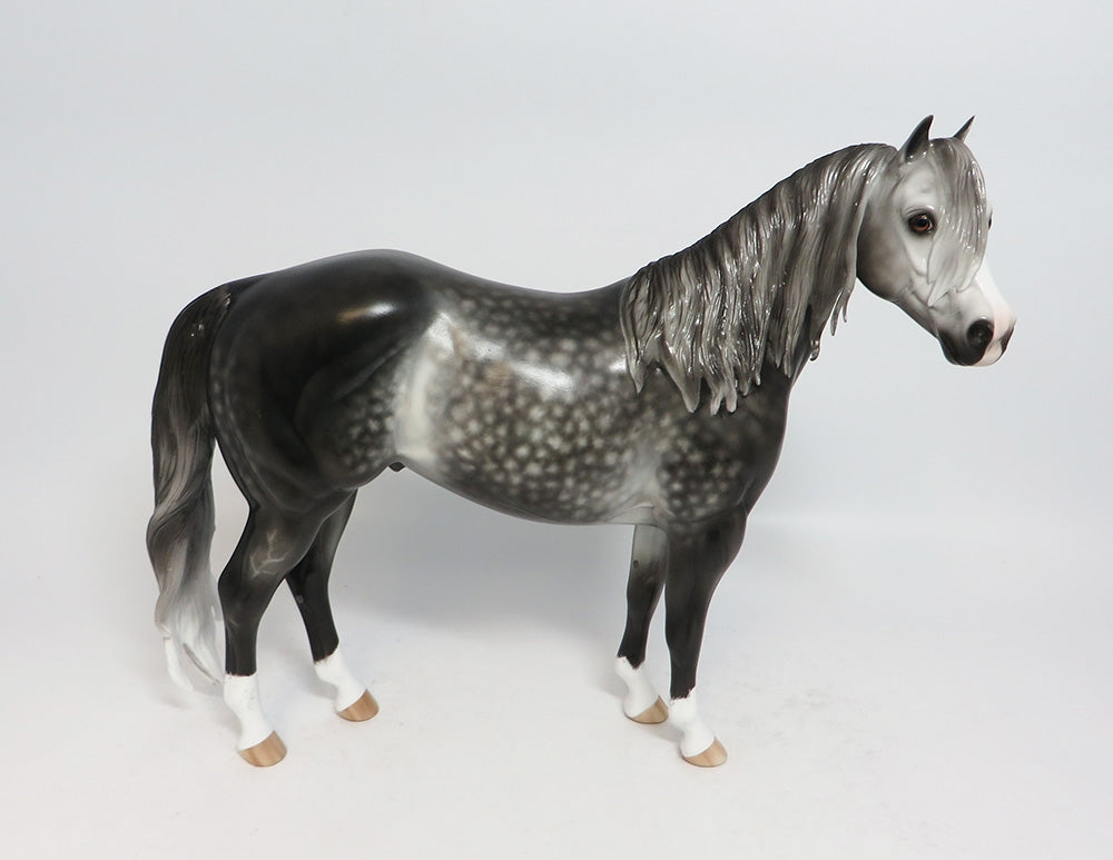 GIVE ME CREDENCE - OOAK DARK DAPPLE GREY ISH MODEL HORSE SUPER BOWL SALE 2018