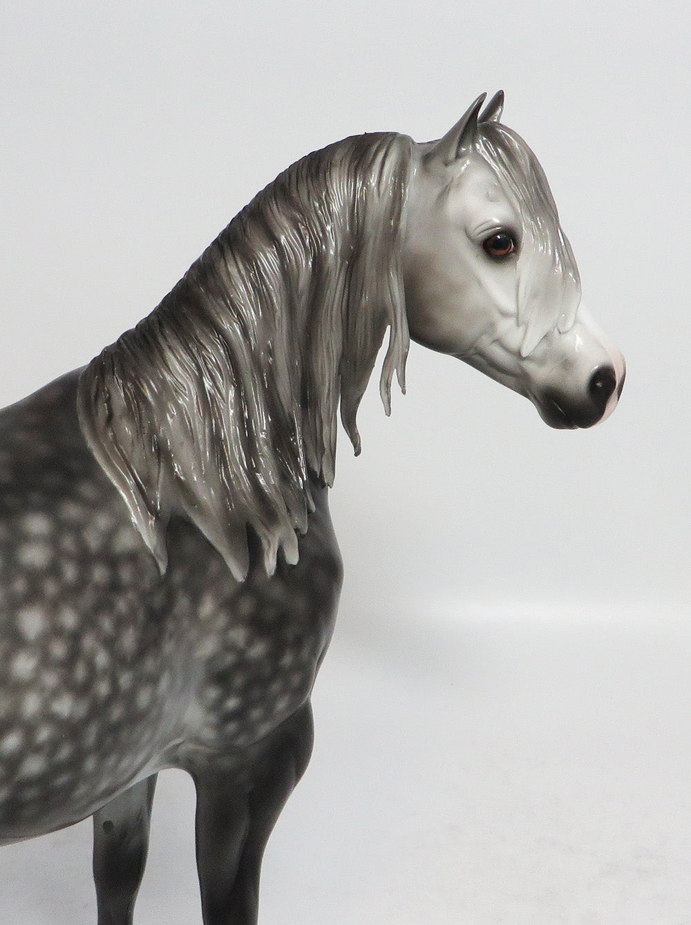 GIVE ME CREDENCE - OOAK DARK DAPPLE GREY ISH MODEL HORSE SUPER BOWL SALE 2018