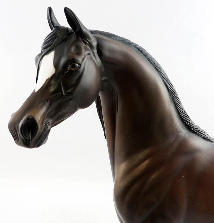 BE JEWELED-OOAK DAPPLE BAY ARABIAN MODEL HORSE 1/17
