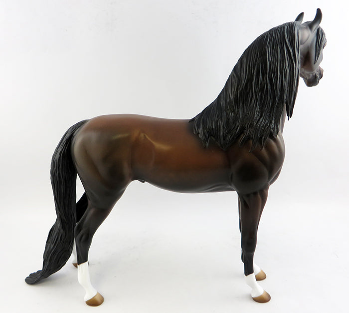BE JEWELED-OOAK DAPPLE BAY ARABIAN MODEL HORSE 1/17