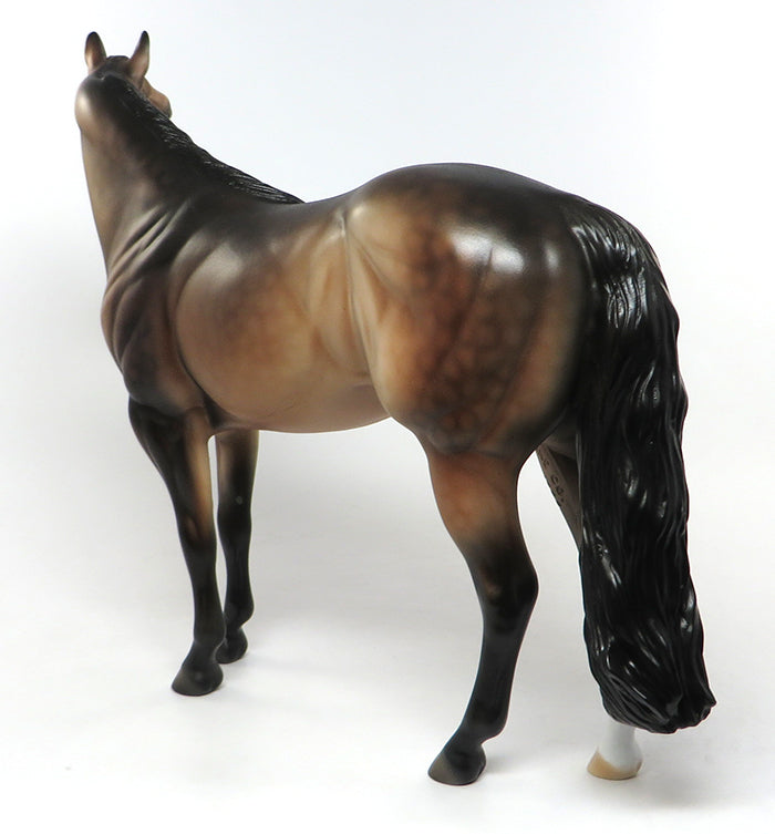 DOMNALL-OOAK SOOTY BUCKSKIN ISH MODEL HORSE Painted &amp; Signed by Dawn Quick 08/10