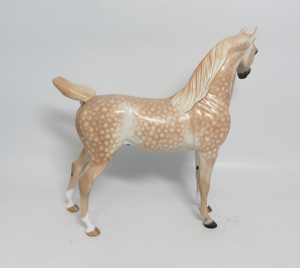 ULTERIOR MOTIVE - OOAK CHESTNUT GOING GREY ARABIAN MODEL HORSE SUPER BOWL 2018