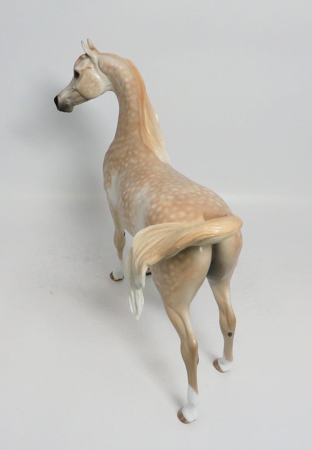 ULTERIOR MOTIVE - OOAK CHESTNUT GOING GREY ARABIAN MODEL HORSE SUPER BOWL 2018