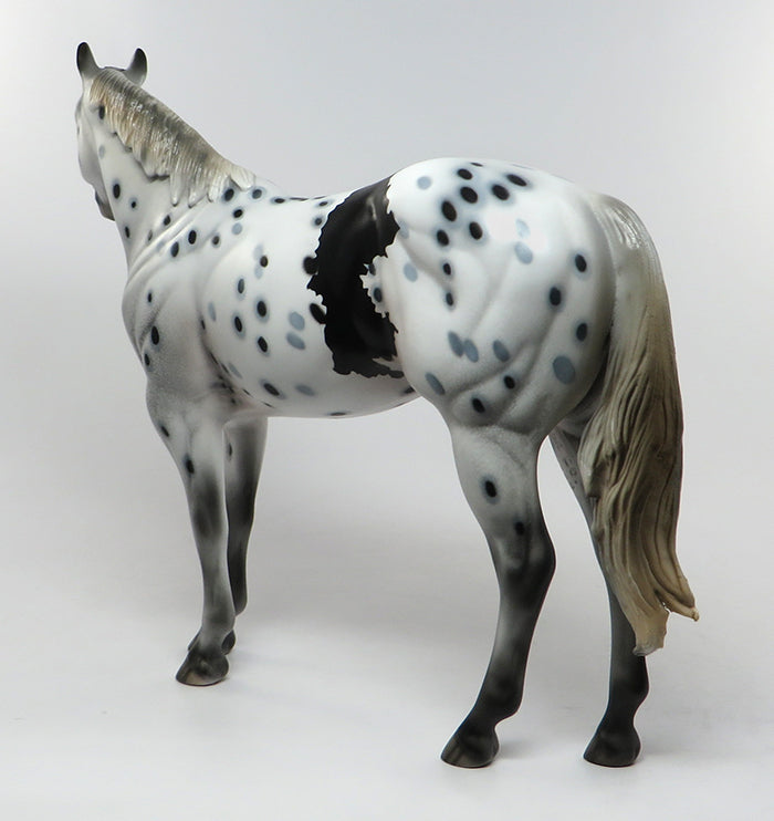 AYASHA-OOAK LOUD LEOPARD SPOTTED APPALOOSA MARE ISH MODEL HORSE PAINTED &amp; SIGNED BY DAWN QUICK  8/11