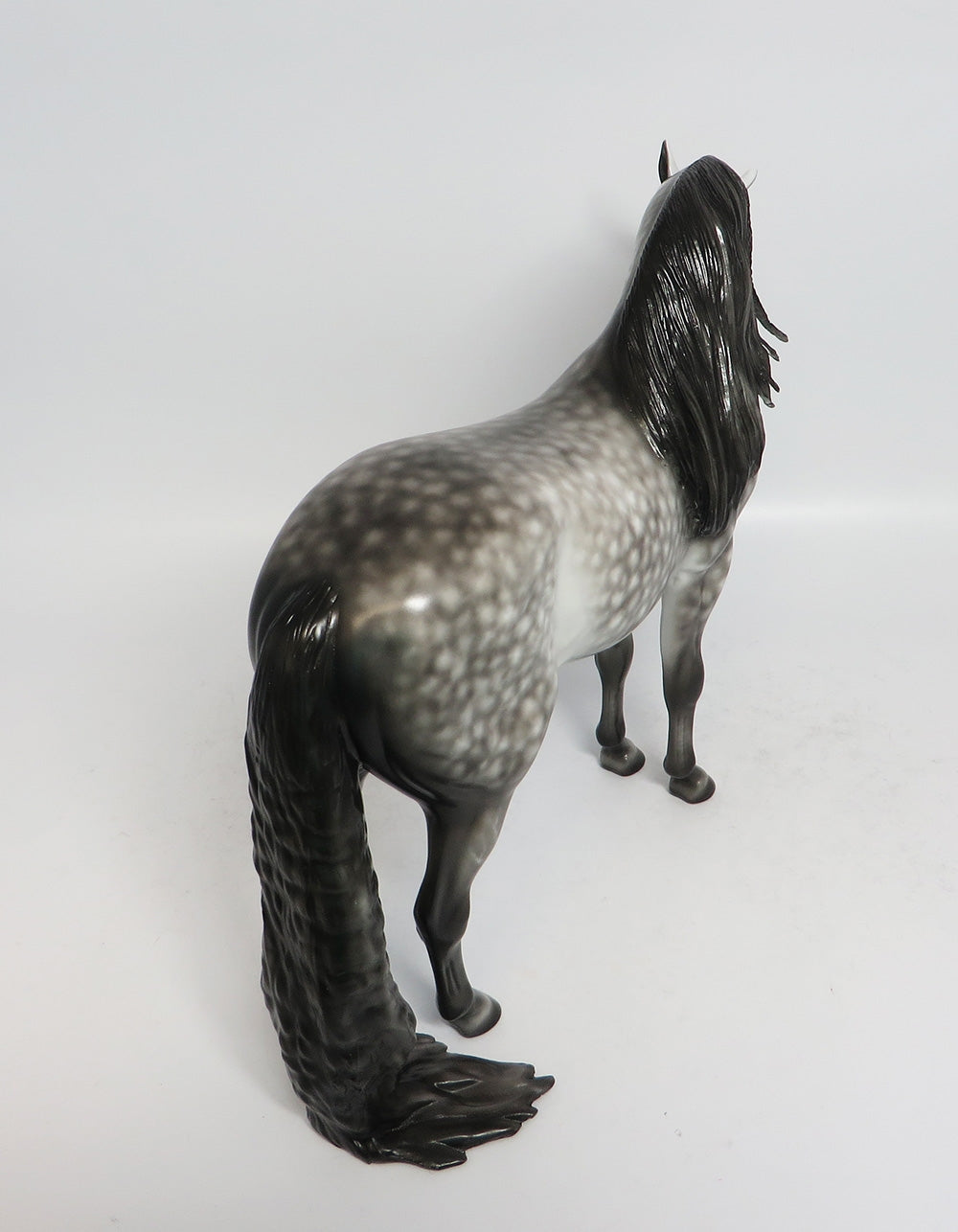 SMOOTH PERSUASION - OOAK STAR DAPPLE GREY ANDALUSIAN MODEL HORSE BY SHERYL LEISURE 1/19/18