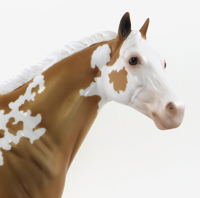 ONE GUN SHINER - OOAK PALOMINO PAINT MODEL HORSE - 10/23