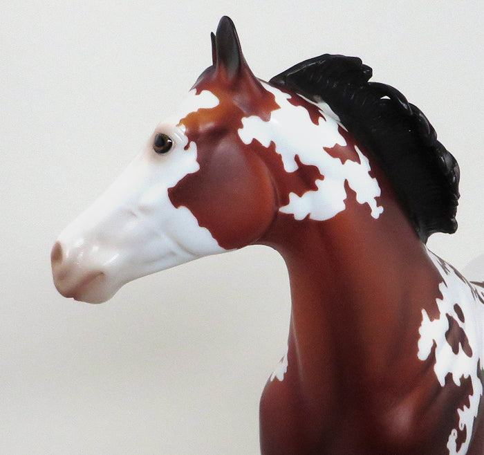 TIME WELL SPENT - OOAK BAY APPALOOSA MODEL HORSE - ISH - 10/23