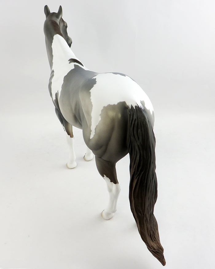 NOT KIDDING ME-OOAK DAPPLE GREY PAINT ISH MODEL HORSE 1/17