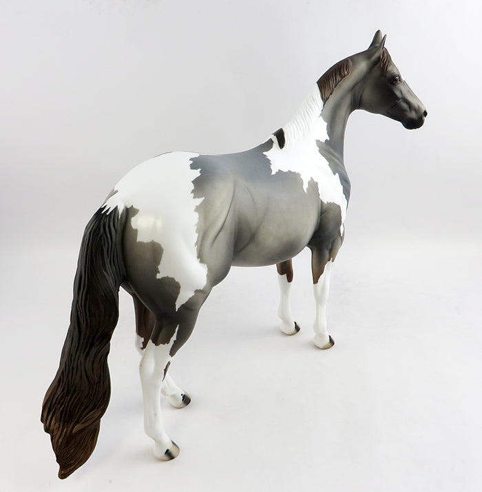NOT KIDDING ME-OOAK DAPPLE GREY PAINT ISH MODEL HORSE 1/17