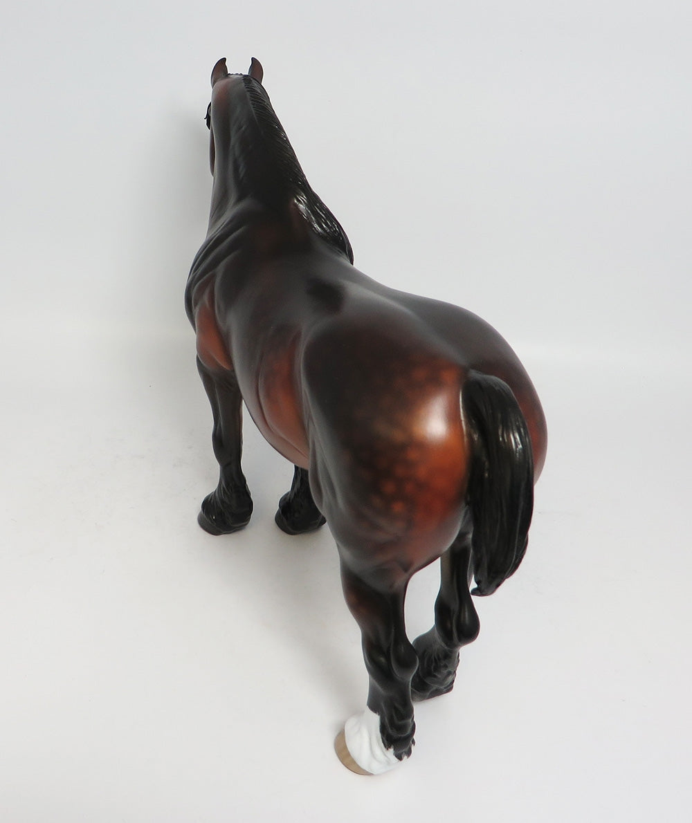 PREMONTION~OOAK DAPPLE BAY HEAVY DRAFT MARE BY SHERYL LEISURE 1/19/18