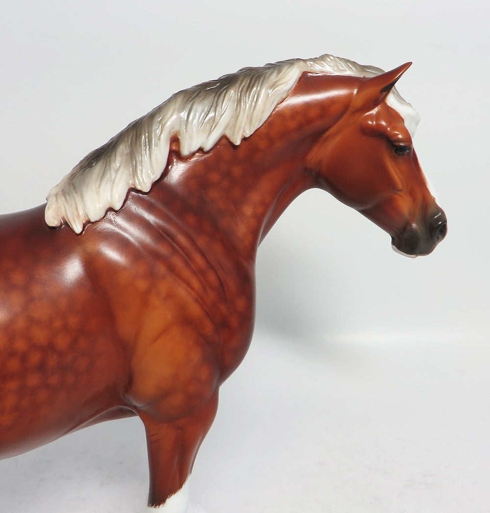 DESTINY-OOAK STAR DAPPLE HEAVY DRAFT MARE BY SHERYL LEISURE 1/18/18