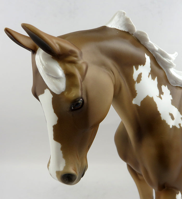 SPRIG-OOAK PALOMINO PAINT THOROUGHBED MODEL HORSE 1/17