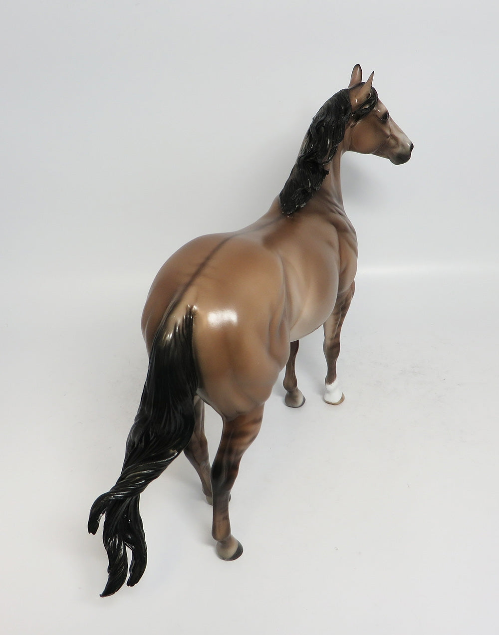 ROCK STEADY - OOAK DUN ISH MODEL HORSE BY SHERYL LEISURE 1/19/18