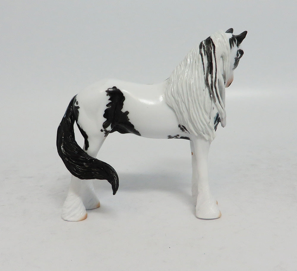 INSTANT REPLAY - OOAK BLACK PINTO DRAFT CHIP BY DAWN