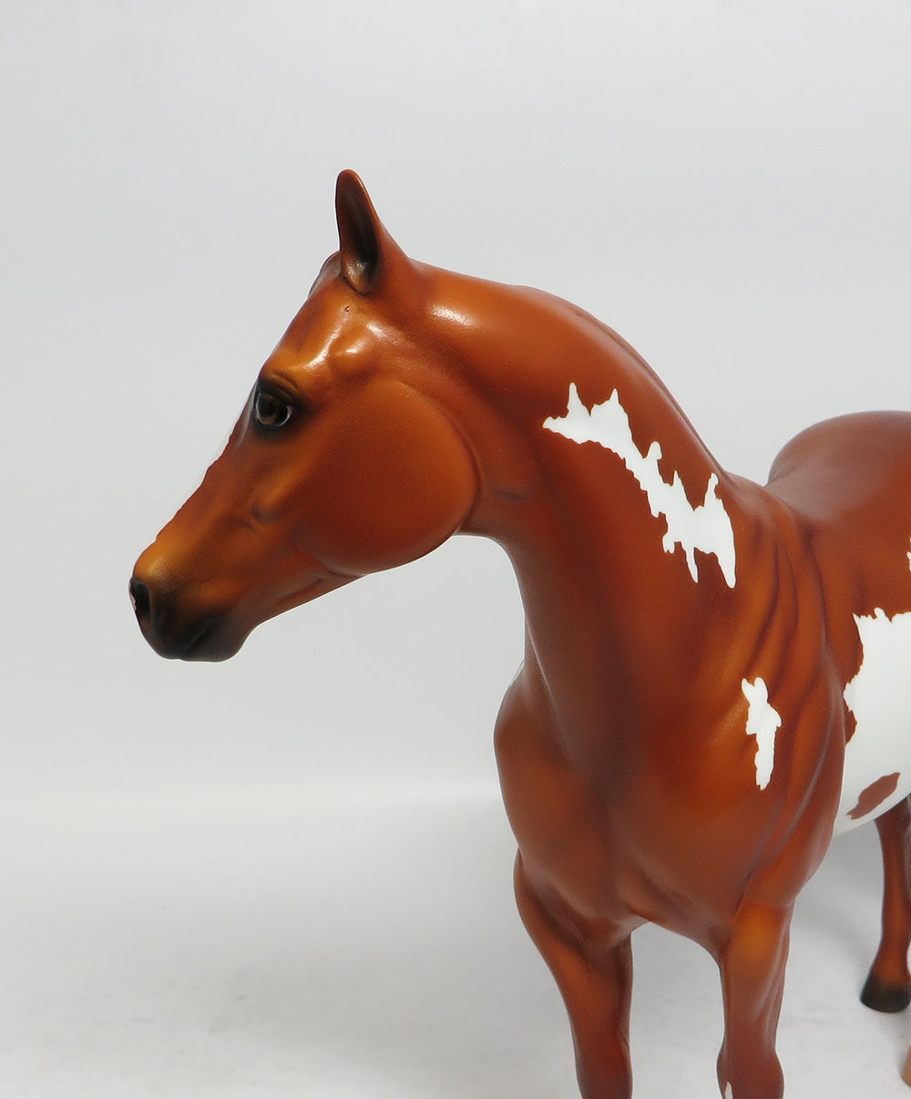 PROUD AS PUNCH-OOAK CHESTNUT OVERO ISH MODEL HORSE EA 2018