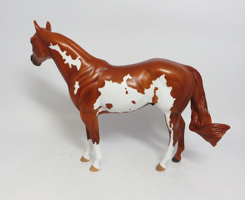 PROUD AS PUNCH-OOAK CHESTNUT OVERO ISH MODEL HORSE EA 2018