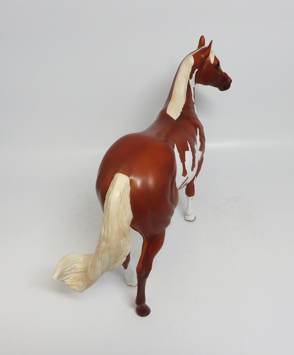 ONE MORE TIME-OOAK SORREL OVERO ISH MODEL HORSE EQUINE AFFAIRE 2018