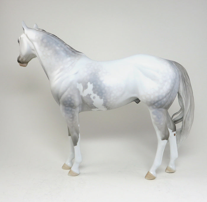 GETTING IMPULSIVE - OOAK DAPPLE GREY PAINT MODEL HORSE - 2/12
