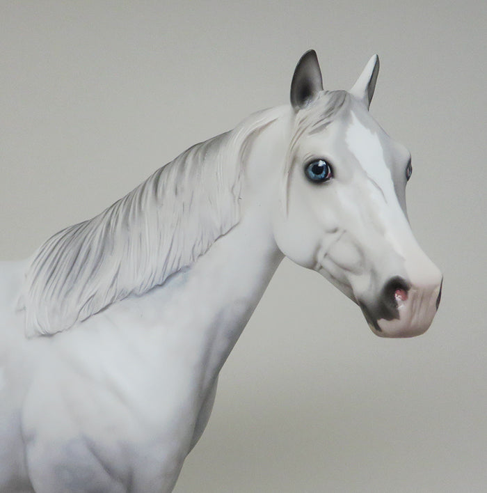 GETTING IMPULSIVE - OOAK DAPPLE GREY PAINT MODEL HORSE - 2/12