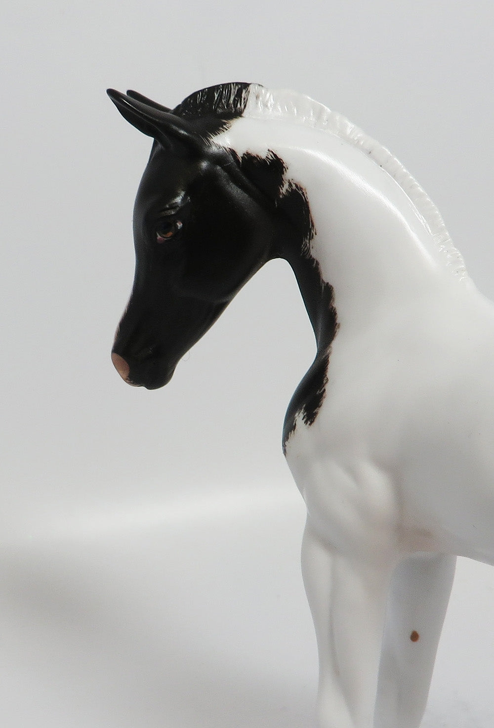 PASS IT TO ME - OOAK DARK BAY PINTO FOAL MODEL HORSE BY JULIE SUPER BOWL SALE 2018