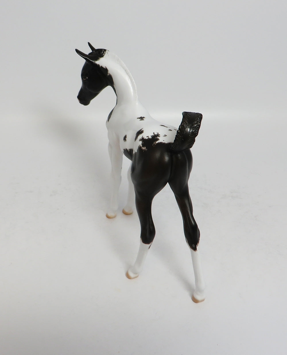 PASS IT TO ME - OOAK DARK BAY PINTO FOAL MODEL HORSE BY JULIE SUPER BOWL SALE 2018