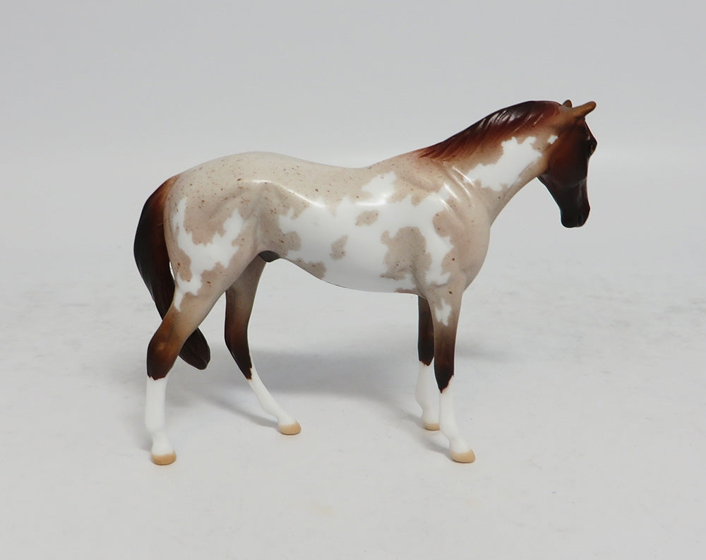 COIN TOSS - OOAK RED ROAN PINTO STOCK CHIP BY TANSLEY