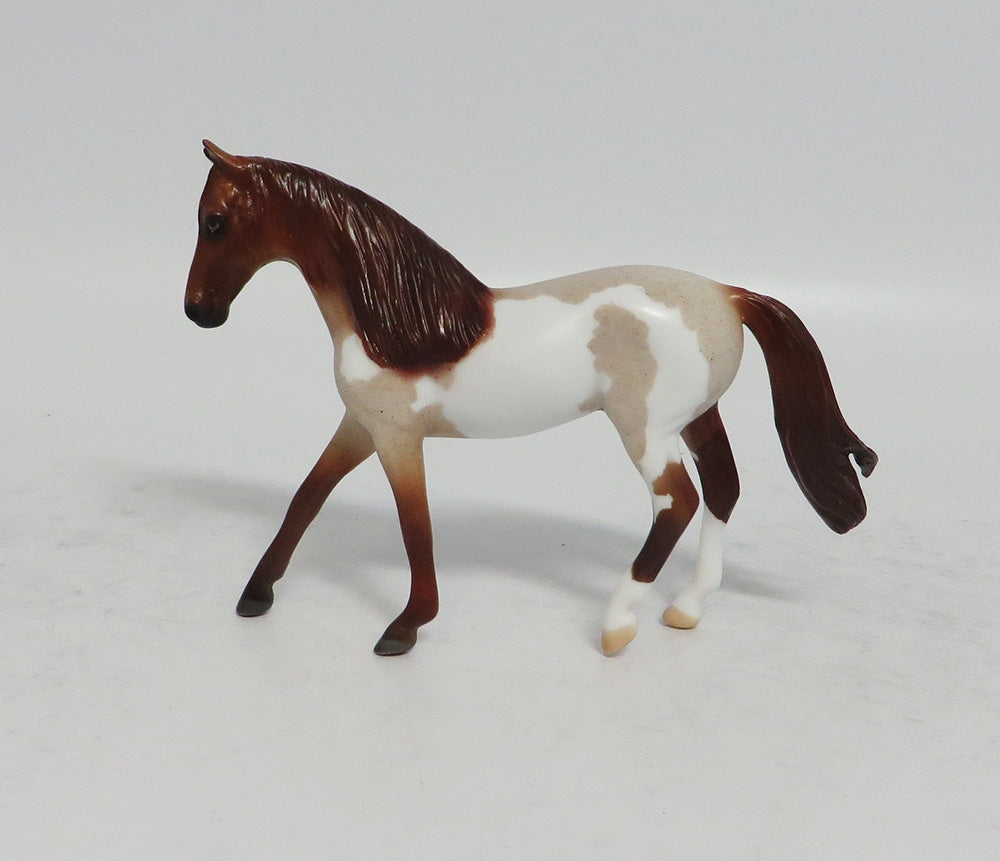 RUMBLE - OOAK RED ROAN PINTO WARMBLOOD CHIP BY TANSLEY