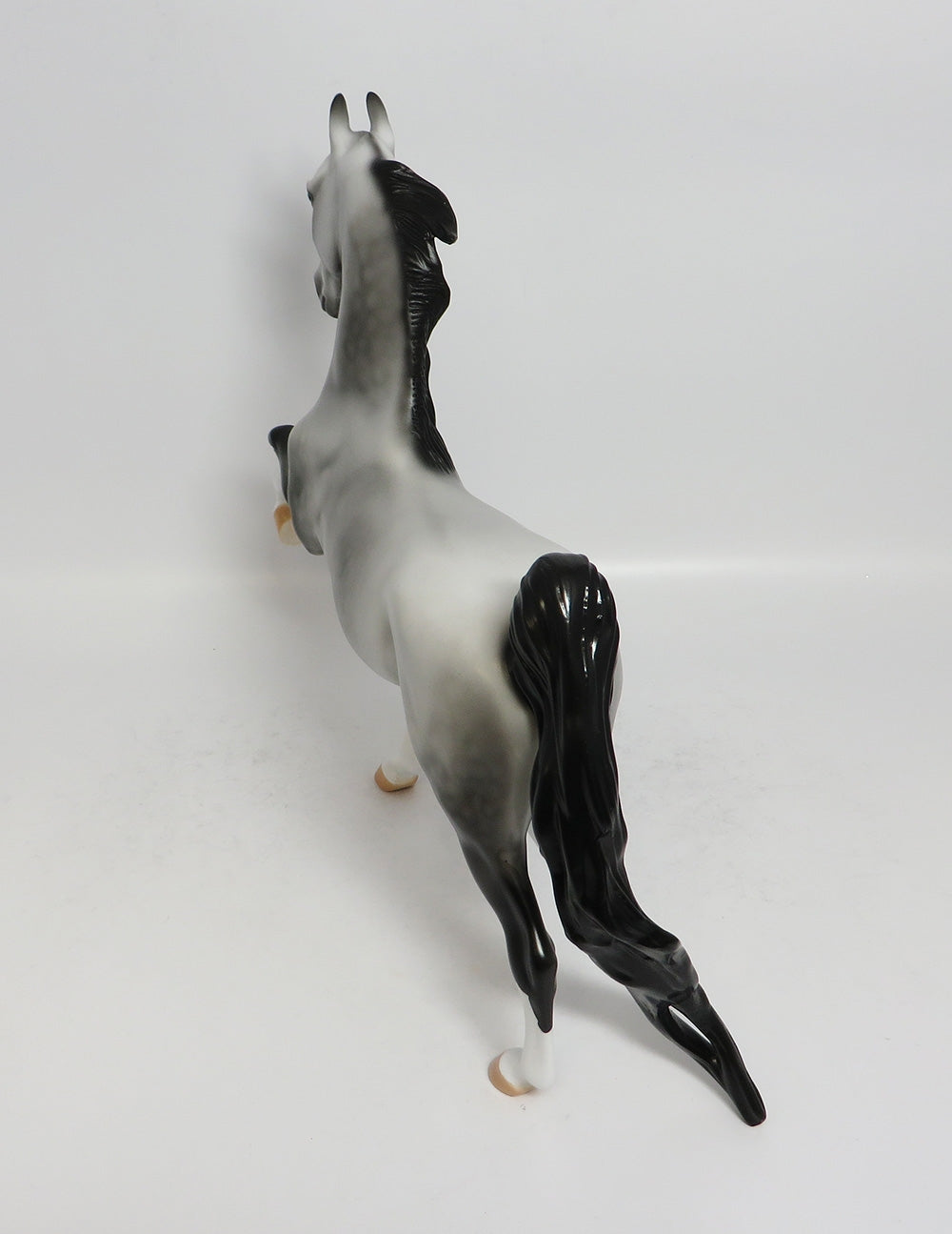 GAMEFACE -OOAK DAPPLE GREY SADDLEBRED MODEL HORSE SUPER BOWL 2018