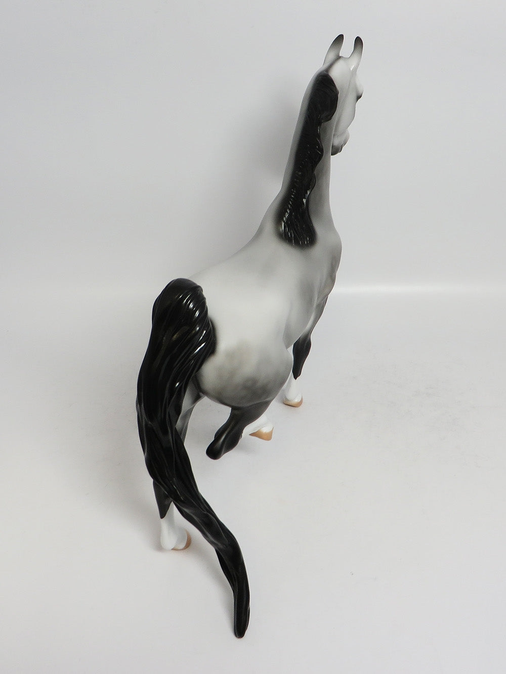 GAMEFACE -OOAK DAPPLE GREY SADDLEBRED MODEL HORSE SUPER BOWL 2018