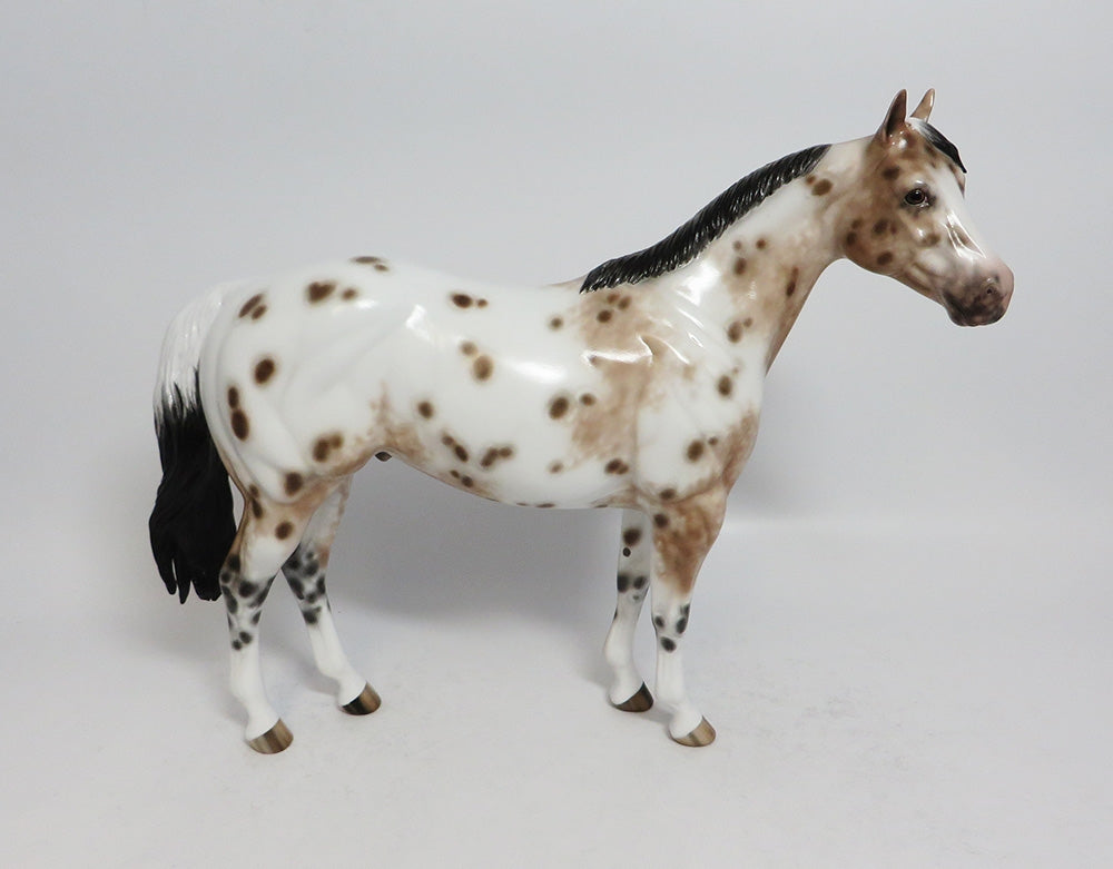 FINGERS - OOAK BUCKSKIN LEOPARD APPALOOSA ISH MODEL HORSE BY SHERYL